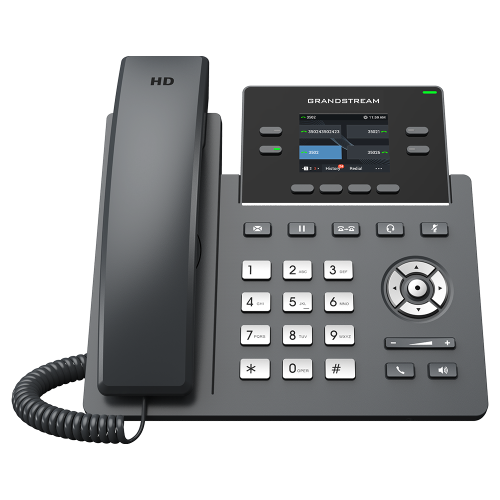 Teléfono SIP con pantalla LCD a color-GRP2612G