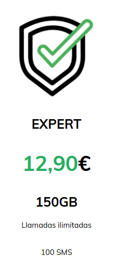 Línea móvil Centralita EXPERT 150GB+Llamadas Ilimitadas+100SMS 
